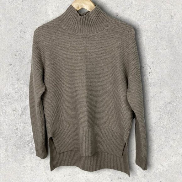 Nordstrom Sweet Romeo Cool Girl Tunic Sweater Ribbed Knit Beige Tan Size small S - Picture 2 of 12